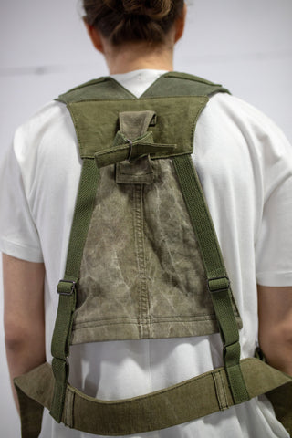 MILITARY OLIVE CANVAS HARNESS VEST